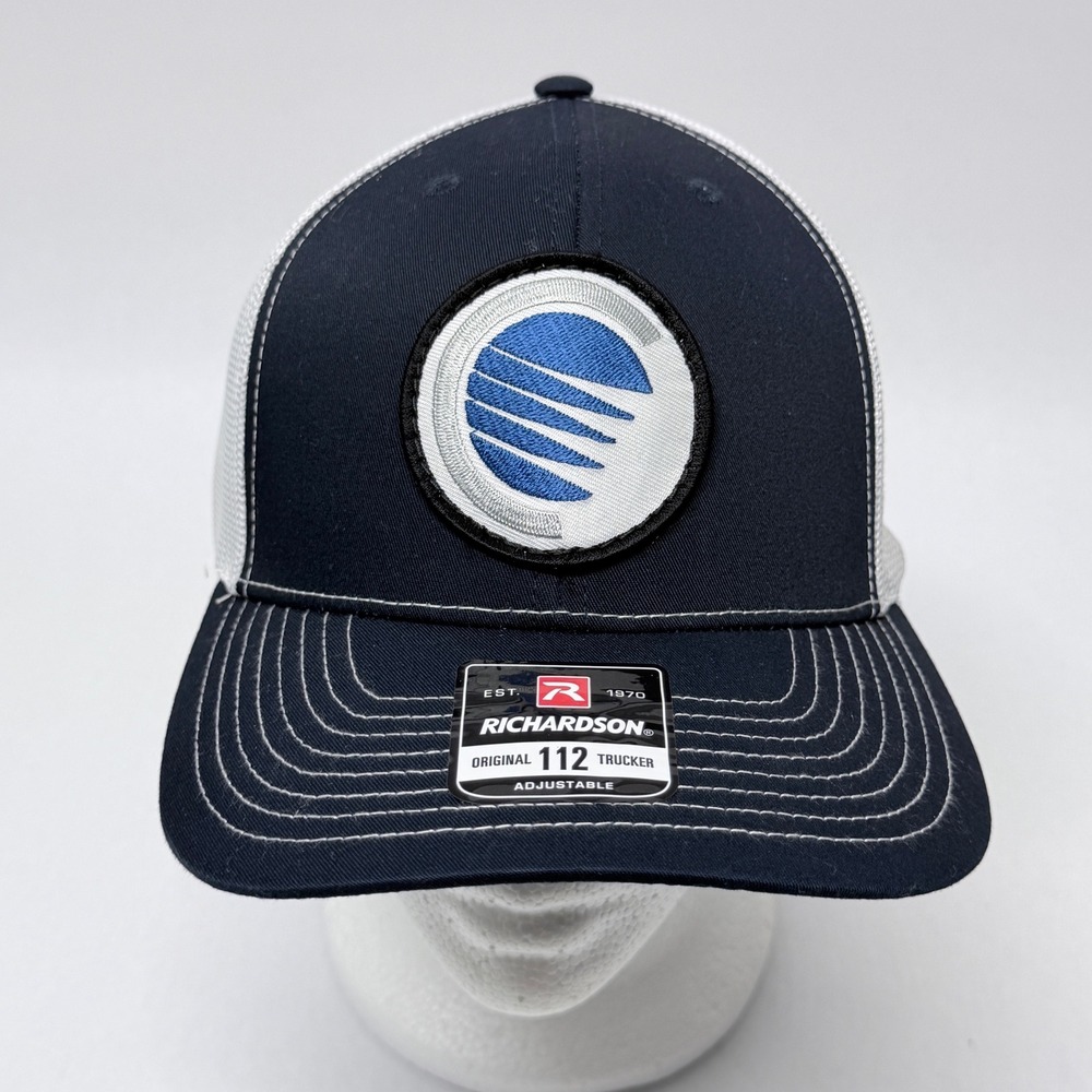 Richardson 112 Trucker Hat Navy White Risin Tide UPG Embroidered Snapback Cap